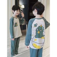 kids pyjamas Children's Pajamas Boys' Spring and Autumn Pure Cotton Long-Sleeved suit Children's Cartoon Boys' Baby Thin Summer Home Clothes