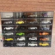 Hot Wheels Tomica Matchbox Storage Box Transparent 1:64 Alloy Car Mold Display Box Storage Cabinet D