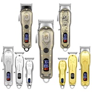 Hair Clipper Cross-Border Electric Clipper Full Metal New Model Engraving In Stock Electric Clipper 