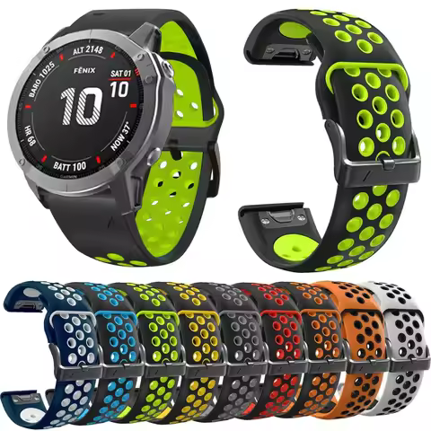Two-tone Sports Silicone Quick Release Strap For Garmin Forerunner 965 955 S62 S70 945 935 Watch Ban