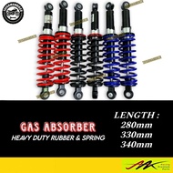 RACING AAK GAS ABSORBER BLACK BLUE RED 280mm 330mm 340mm EX5 Dream KRISS RXZ Wave100 W110 W125 SRL F