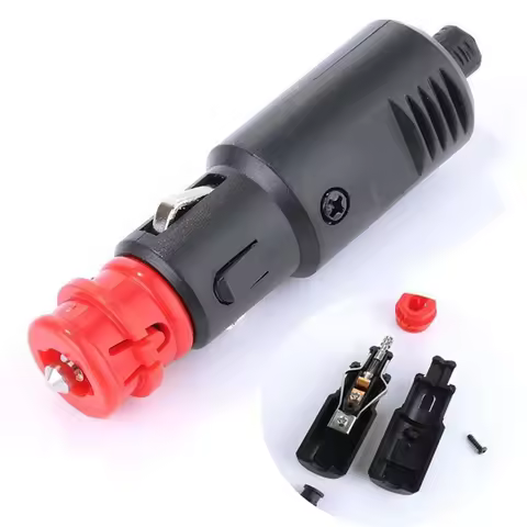 2025 Car Cigarette Lighter Plug Socket Power Plug Connection Cigaret Socket Adaptor Male Plug 1PC Un
