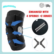 🇲🇾Adjustable Alloy Aluminum Hinge 4 Springs Knee Guard Support Pad Open Patella Pelindung Lutut Strap