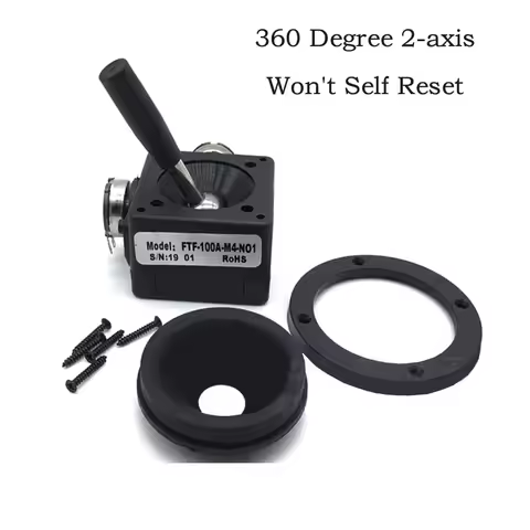 1pcs 360 Degree 2-axis Sealing 10K Joystick Potentiometer Won't Self Reset for Lighting Console With