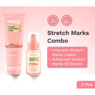 GENTLY MAMACRE STRETCH MARK COMBO || Stretch Mark CREAM 100g and Stretch Mark OIL 50ml Helps Fade St