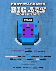 Post Malone Big A** World Tour Tickets 香港演唱會