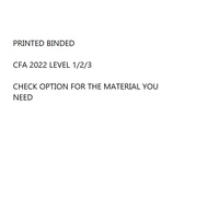 2022 CFA LEVEL 1/2/3 PACKAGE (Notes, Video, Question Bank & etc. )