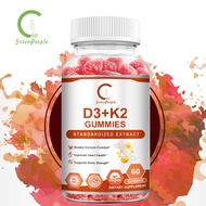 GPGP GreenPeople Vitamin D3 K2 70mcg Gummies for Bone Teeth &amp; Muscle Health Support Heart Health Enhance Immunity for Kids and Adlut 维生素D3 K2