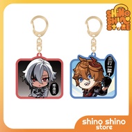 [available] TARTAGLIA ARLECCHINO chibi KEYCHAIN genuine genshin impact official mihoyo