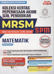 KOLEKSI KERTAS PEPERIKSAAN AKHIR SIJIL PENDIDIKAN MRSM SPM MATEMATIK DWIBAHASA