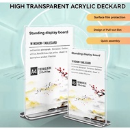 A4 / A5 Size Arcylic T-Shape Table Stand/Card Holder Display Stand👍👍