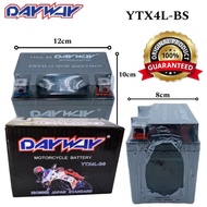 DAYWAY MOTORCYCLE BATTERY FOR  HONDA CLICK 125i | YTX4L-BS MOTOR BATTERY | MAINTENANCE-FREE BATTERY