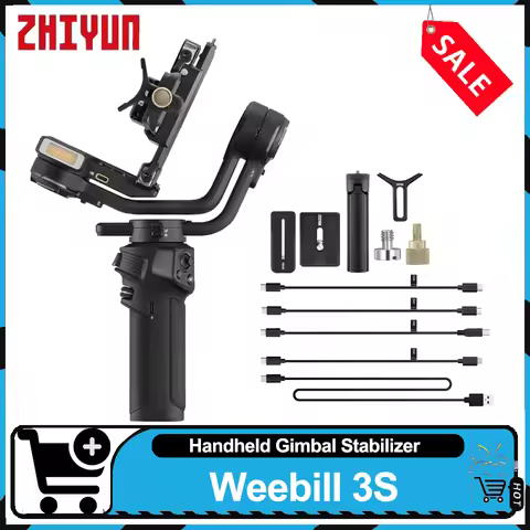 ZHIYUN WEEBILL 3S Handheld Gimbal Stabilizer with Built-In Fill Light Up to 11.5-Hour Runtime Integr