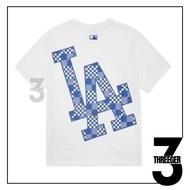 MLB LA Check Blue Logo Tee White Authentic MLB T-Shirt/ Original