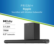 PRISM+ Ripple 3.1.2ch Soundbar with Dolby Atmos | 790W | Wireless Subwoofer | Wireless Music Streami