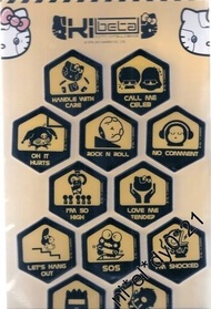 2011年Kitty Intelligence Beta展紀念品 貼紙一 set 12涸