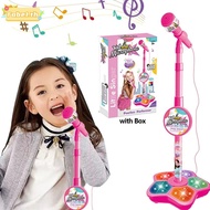 TOBE1 Kids Microphone, Cool With Light Karaoke Song Music Instrument Toys,  Simulation With Stand Ka