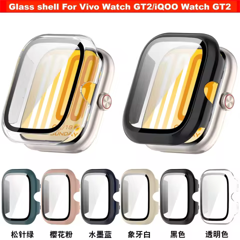 Tempered glass shell For Vivo Watch GT2 GT smart watch Screen protector Bumper For iQOO Watch GT 2 G