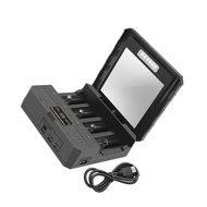 4 Slot USB C Solar Battery Charger Solar Panel Charging Case Portable For 26650