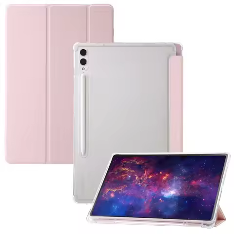 Funda for Samsung Galaxy Tab S9 S10 FE Case with Pencil Holder Clear Acrylic Back for Galaxy Tab S9 