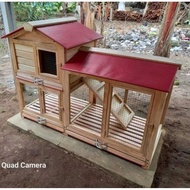 Rabbit cage 2-tier indoor wooden rabbit house/ outdoor/