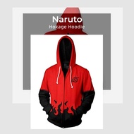 Anime Naruto Hokage Viral Hoodie Lelaki Streetwear Outfit Sweatshirt Baggy