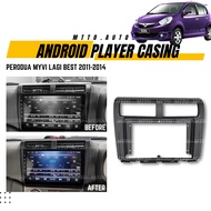MTTO Perodua Myvi Lagi Best 2011-2014 Interior 9 inch Carbon Fiber Android Player Casing Accessories