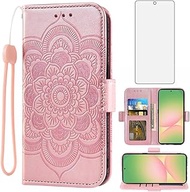 Asuwish Phone Case for Samsung Galaxy A56 5G Wallet Cover with Tempered Glass Screen Protector and W