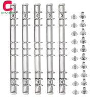 B5 9-Hole Ring Binder Mechanisms 4 Set Binder Spine Replacement for Binder Planners2cm Silver