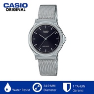 Casio Original Mq24 Mq-24m-1e Jam Tangan Analog Tali Rantai Pasir