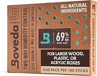 Boveda for Cigars/Tobacco | 69% RH 2-Way Humidity Control | Size 320 for Use with Up to 100 Cigars |