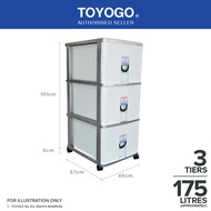 805-3 Plastic Storage Cabinet / Drawer With Wheels (3 Tier)