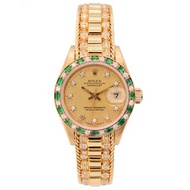 Rolex 勞力士 Lady-Datejust 金镶鑽石女裝腕 69198EM #HK11158