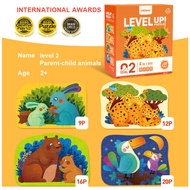 Bộ xếp hình 8 cấp độ cho bé Mideer Level Up Puzzle chính hãng đồ chơi giáo dục trẻ em thông minh