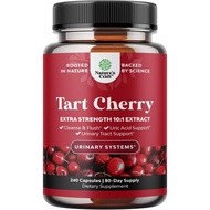 Extra Strength Tart Cherry Capsules - Tart Cherry Extract Capsules 7500mg for Uric Acid Cleanse for 