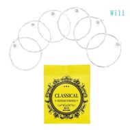 Will 6Pcs Folk Guitar Nylon String 6-string Acoustics Guitar Strings Replacement