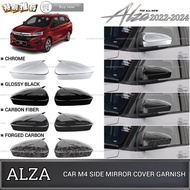 AMAZING PERODUA NEW ALZA 2022-2024 CAR SIDE MIRROR COVER GARNISH M4 SPORTS DESIGN REARVIEW MIRROR CO