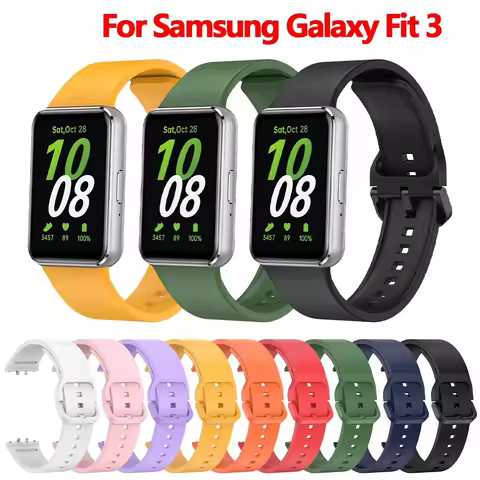 Silicone Strap For Samsung Galaxy Fit 3 Watch Bracelet Replacement Sport Watchband For Samsung Galax