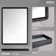 【Have a pancake】 Black White Gold Aluminum Bathroom Mirror Collapsible Shelf Vater 40/60cm Cermin Besar Bilik Air Moden