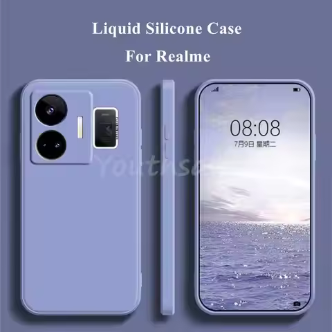 For Realme GT3 Case Realme GT3 GT2 Realme GT Neo 5 3 3T Cover Coque Funda Soft Original Liquid Silic