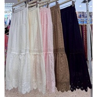 1135 Lace Skirt With Embroidered Pattern Midi Skirt Lace Skirt