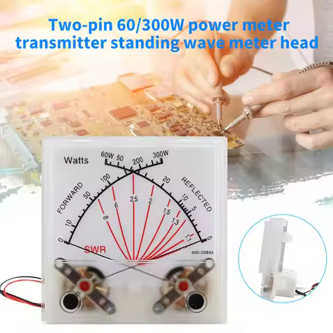 SWR Watt Power Meter Radio Station Forward 300W Reflected 60W Panel VU Meter Transmitter Analysis In