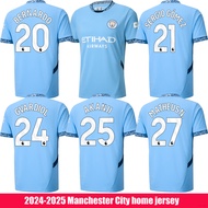 XY New1 2024-25 Premier League Manchester City Bernardo Sergio Gomez Gvardiol Akanji Matheusn เสื ้ 