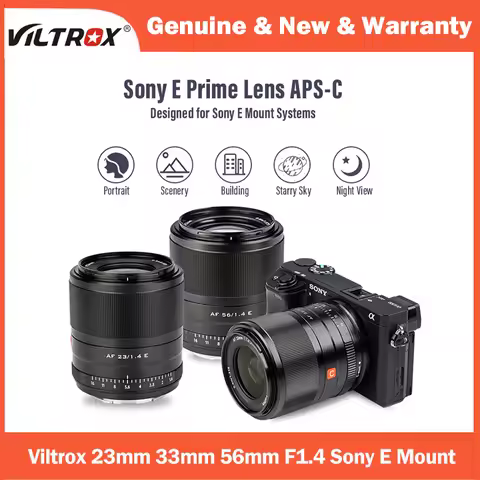Viltrox 23mm 33mm 56mm F1.4 Sony E Mount Large Aperture Portrait APS-C AF Lens for Sony E-Mount ZV-E