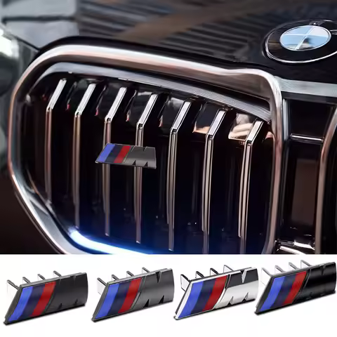 7.3cm 9cm 3D Car Emblem ABS Front Grille Badge Sticker Decor Decal For BMW M E46 E90 F10 F30 G20 G30