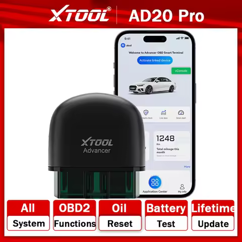 XTOOL AD20 PRO OBD2 Scanner Wireless BT Car Diagnostic Tool with All System Scan Code Reader Clear O