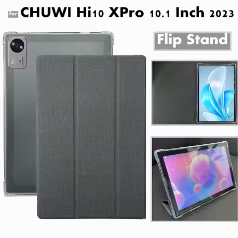 for CHUWI Hi10 XPro Hi 10 X Pro 10.1 Inch 2024 2023 Flip Leather Case Ultra-Thin Three Fold Shockpro