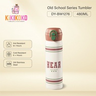 KIKIKOKO 【Brown】Old School Series 316 Stainless Steel Multi-Drink Tumbler Cold & Hot 480ml Bottle Wi