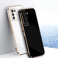 Huawei Nova 3e 3 3i 4 4e 5T 7i 8i Nova 6 7 8 SE Nova 7 8 9 Pro Honor 20 50 Pro Honor 50 Lite P40 P20 P30 Lite Square Plating Silicone Soft Phone Case Back Full Cover Gold Frame Bumper