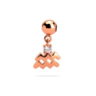 7K Gold Pendant - Aquarius Gold Charm - Luxxe 01 Collection - Juene Jewelry